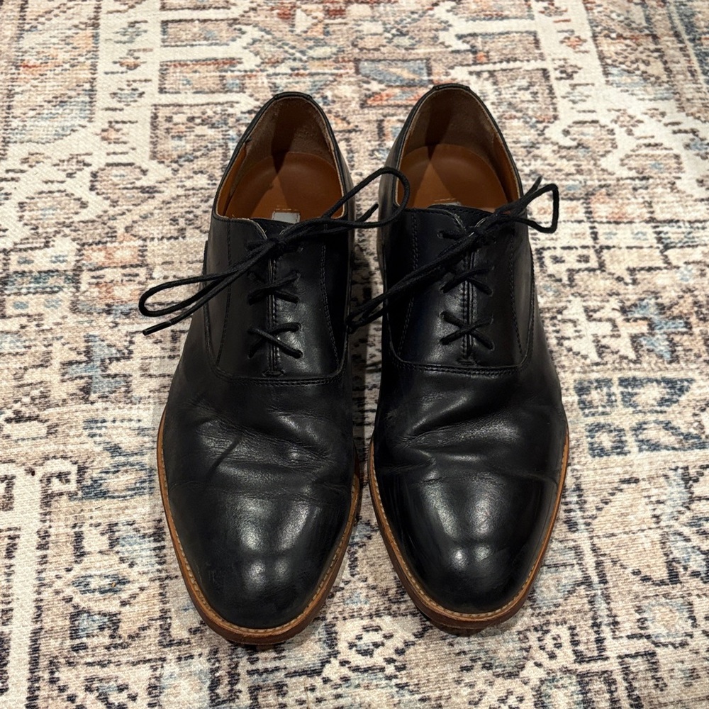 Black Leather Oxfords - Gordon Rush